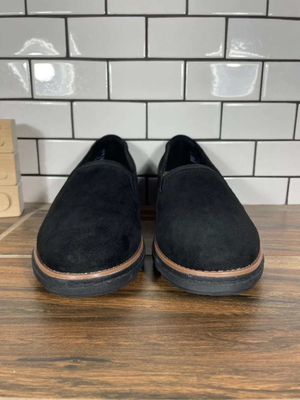Clarks Sharon Dolly Shoes Womens Size 7 Black Suede Slip On Comfort Loafers
